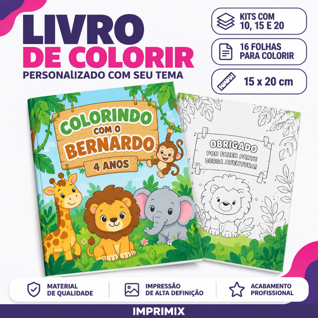 Livro de Colorir A5 · Lembrancinha